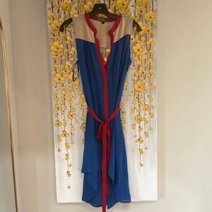 Love stitch Button Down Sheer Dress-Small